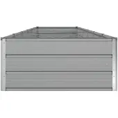 vidaXL Jardinière Gris Clair 195 X 100 X 45 Cm Acier Galvanisé