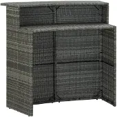 vidaXL Ensemble bar de jardin 5 pièces avec coussins Gris
