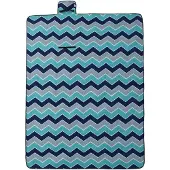 vidaXL Couverture de pique-nique pliable vague bleue 200x150cm velours