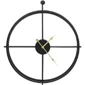 vidaXL Horloge murale noire 52 cm fer