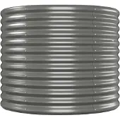 vidaXL Lit surélevé Gris 554x100x68 cm Acier revêtu par poudre