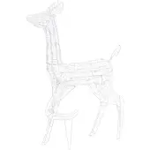 vidaXL Famille de rennes LED Décoration de Noël Acrylique 160 LED Blanc chaud