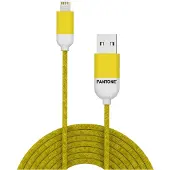 Pantone Câble USB-A vers Lightning 1,5 m Nylon Jaune