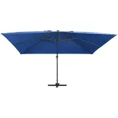 vidaXL Parapluie avec éclairage LED Mât en aluminium 400x300 cm Anthracite