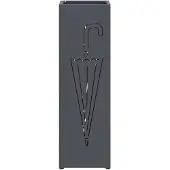 vidaXL Porte-parapluie Anthracite 15,5 x 15,5 x 49 cm Métal