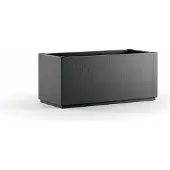 STARWAX Pot de Plante Rectangulaire Noir Starwax - 80 cm