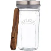 Kilner Kit de fabrication de kéfir , avec récipient en verre transparent de 0,5 litre