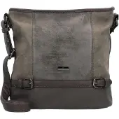 Tom Tailor Sac à bandoulière 'Juna' taupe / gris foncé / argent