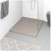 vidaXL Receveur de douche SMC Marron 100x80 cm