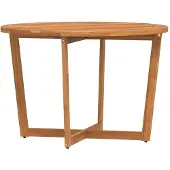 vidaXL Table de jardin ronde Ø110x75 cm Bois massif Acacia