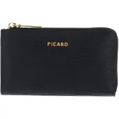 PICARD Cuir porte-monnaie Calais 1 Wallet Schwarz noir