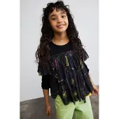 Desigual T-Shirt bleu / jaune / rose / noir
