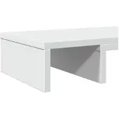 vidaXL Support d'écran Réglable Blanc 60x24x10,5 cm Bois composite