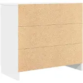 vidaXL Sideboard avec tiroir blanc 71x35x65 cm Bois composite