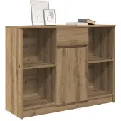 vidaXL Sideboard avec tiroir Chêne Artisan 101x35x76cm Bois composite