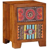vidaXL Table de chevet 35x35x45 cm bois d'acacia massif