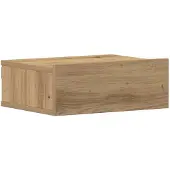 vidaXL Table de chevet flottante chêne artisanal bois d'ingénierie