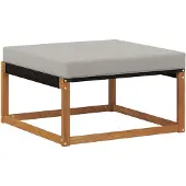 vidaXL Tabouret d'extérieur en bois d'acacia massif et Textilene Nature