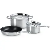 Le Creuset Triply Set de 3 poêles/casseroles en inox