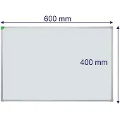 Franken Tableau blanc U-Act!Line - laqué - l. 600 x H 400 mm - avec auget