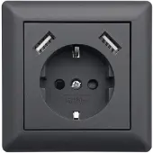 LEDmaxx 2xUSBprise de courant de sécurité20mAanthracite