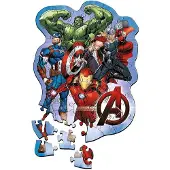 Trefl Puzzle - 50 Puzzle Drewniane Konturowe - Przygody Avengers 20256