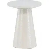 Ebuy24 Lanzo table d'appoint blanche brillante.