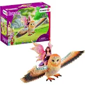 Schleich Set de jeu bayala elfe sur hibou scintillant