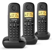 Gigaset Basic 100 Téléphone fixe sans fil, lot de 3, transparent, taille unique / prise UE 220 V, transparent, taille unique