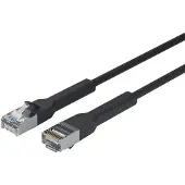Lanview Câble réseau flexible CAT6A U/FTP 3m noir avec coude FLEX-ANGLE, LV-6AFTP-FLEX-ANG-03B