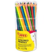 Jovi Crayons de couleur Woodless UE=84 pièces couleurs assorties Boîte ronde (84x)