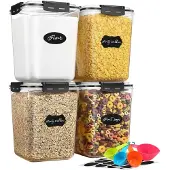 YASHE Lot de 4 boîtes de conservation hermétiques, 5,3 L chacune