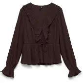 Vero Moda Chemisier 'VMDora' chocolat