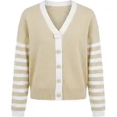 Imily Bela Cardigan jaune clair / blanc