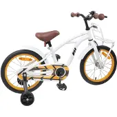vidaXL Vélo pour enfant 16 pouces, pour les 4-6 ans, blanc