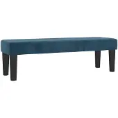 vidaXL Banc Bleu foncé 100x30x30 cm Velours