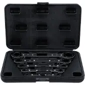Bgs Jeu de clés polygonales à cliquet 6 x 8 - 19 x 22 mm 5 pièces