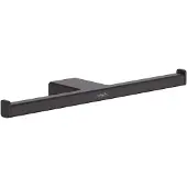 Hansgrohe Double porte-rouleau de papier AddStoris, sans couvercle, noir mat
