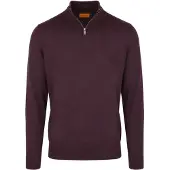 Suitable Pull Merino Half Zip Bordeaux