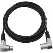 Omnitronic Câble XLR 3 pôles 3m 90° sw (3 m, Câbles XLR)