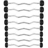 HMS Barre de musculation caoutchouc bouclée GSL35