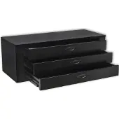 vidaXL Boîte à outils métallique 3 tiroirs noir