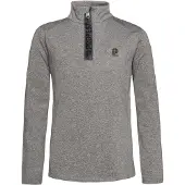 Protest Pull de Ski Protest Garçon Rewillowy Jr 1/4 Zip Active Dark Grey Melee-Taille 128