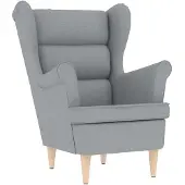 vidaXL Fauteuil avec repose-pied Gris clair Tissu