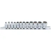Bgs 2755 Jeu de douilles 6,3 (1/4), 12 pans, en POUCE, 12 pcs.