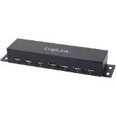Logilink USB 2.0 Hub 7-Port Metal - concentrateur (hub) - Ordinateur de bureau, fixation murale