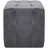 vidaXL 2 pcs Poufs Gris 30 x 30 x 30 cm Similicuir daim