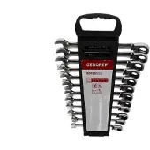 Gedore R07205012 Jeu De Clés À Cliquet Annulaires/combinées - 8-19mm - 12 Pièces