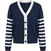 Imily Bela Cardigan bleu marine / blanc