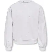 ONLY GIRLS Sweat-shirt 'KOGOLIVIA' gris clair / argent